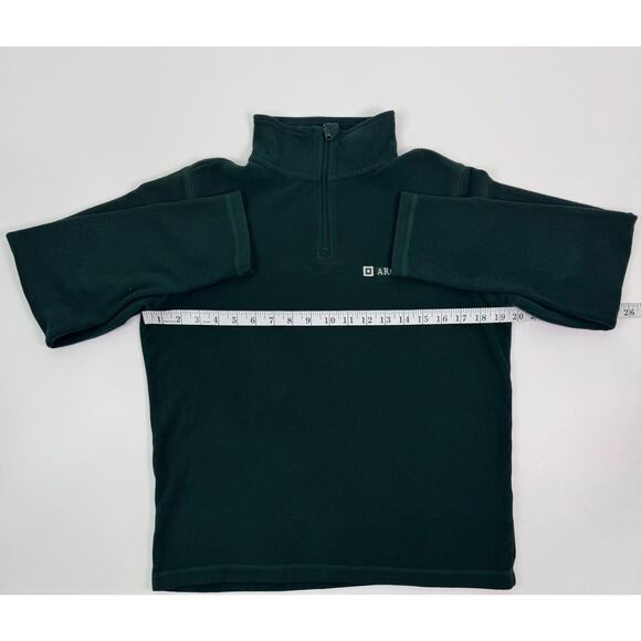 Lands’ End Unisex Youth Large Forest Green Fleece Quarter Zip Pullover 14–16 - Picture 8 of 10